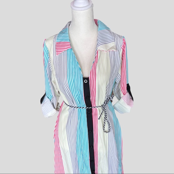 Colorful Striped Midi Dress - Picture 5 of 7